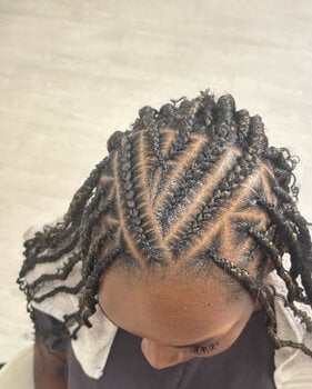 Fulani Braids avec motifs