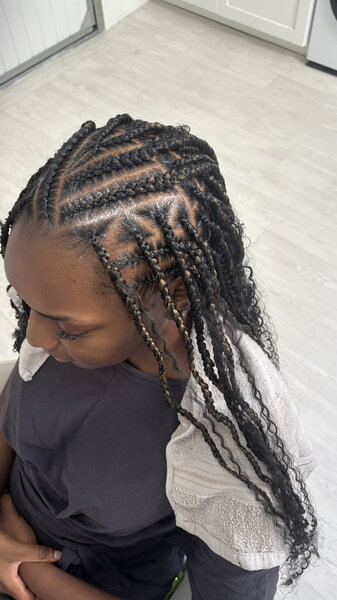 Fulani Braids avec motifs