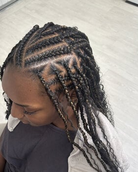 Fulani Braids avec motifs