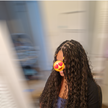 Goddess braid sur cheveux de type afro-métissé.