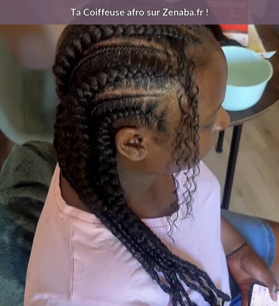 Grosses Nattes collées / corn row