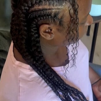 Grosses Nattes collées / corn row