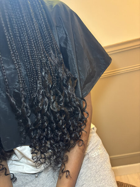 Knotless bas du dos avec boucle sur les pointes