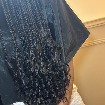Knotless bas du dos avec boucle sur les pointes