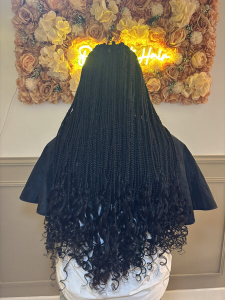 Knotless bas du dos avec boucle sur les pointes