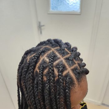 Knotless braids avec boucles