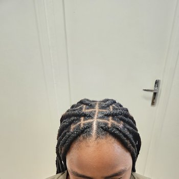 Knotless braids avec boucles