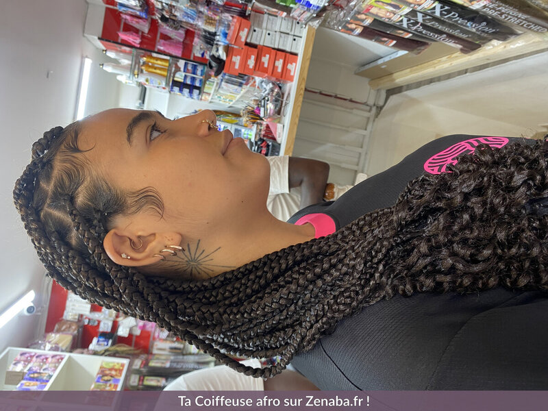 Knotless braids moyens mi-dos