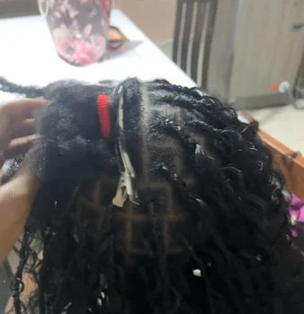 Knotless with curls 