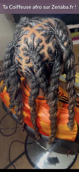 Locks + Coiffure grosses vanilles (twist épais protecteur sur locks)