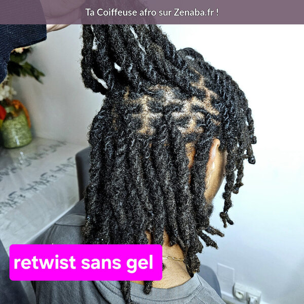 Locks retwist sans gel