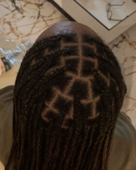 Medium knotless braids