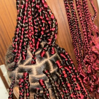 Natte colérique et braid à l’arrière sur cheveux lisse