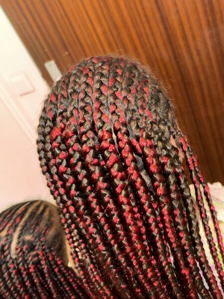 Natte colérique et braid à l’arrière sur cheveux lisse