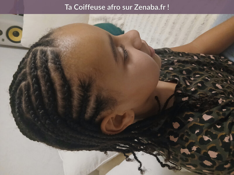 Nattes collées avant / tresses à l'arrière