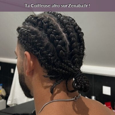 Nattes collées avec ajout de mèches