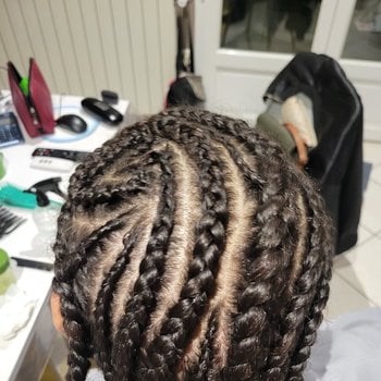 Nattes collées / Cornrows (homme)