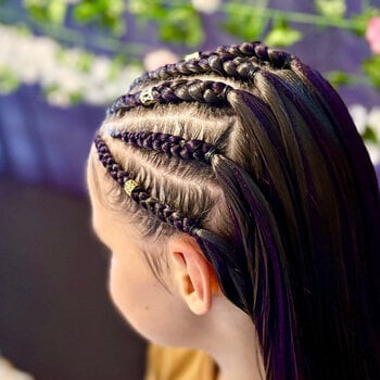 Nattes collées demi tête