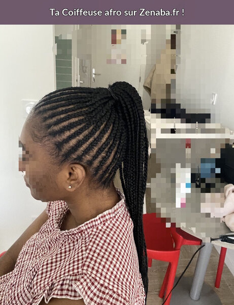 Nattes collées ponytail