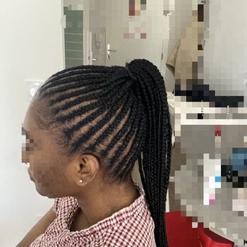 Nattes collées ponytail