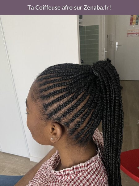 Nattes collées ponytail