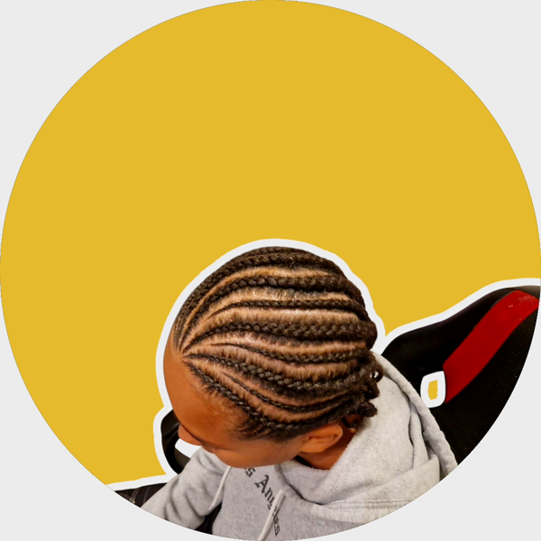 Nattes collées sans rajout stylé sur cheveux afro métissés