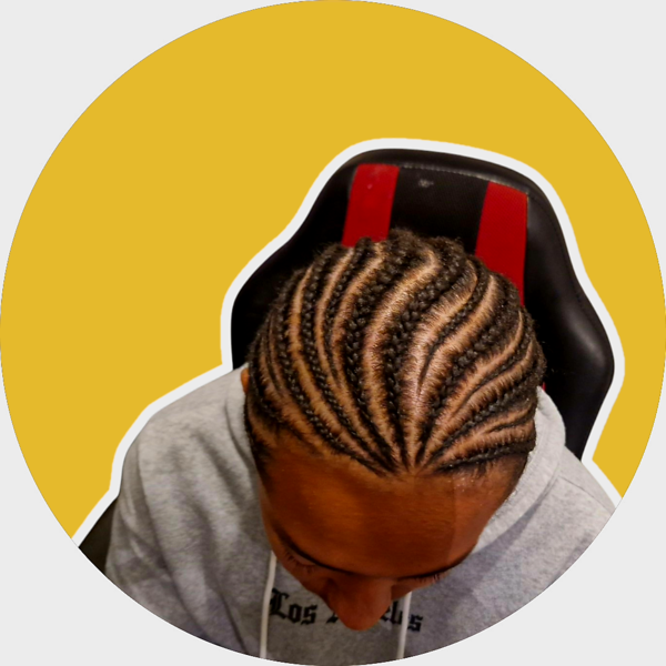 Nattes collées sans rajout stylé sur cheveux afro métissés
