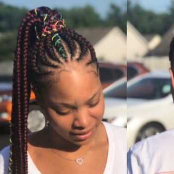 Nattes collées sur cheveux métissés