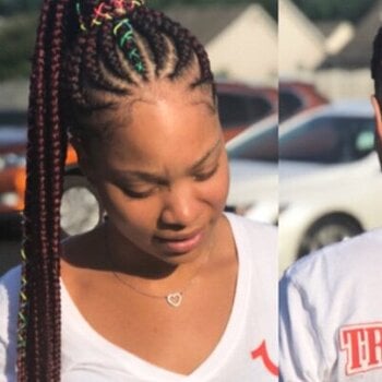 Nattes collées sur cheveux métissés