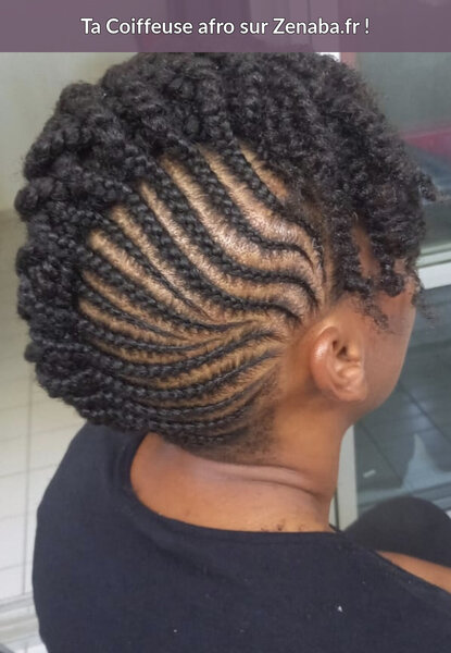 Nattes collées sur cheveux naturels
