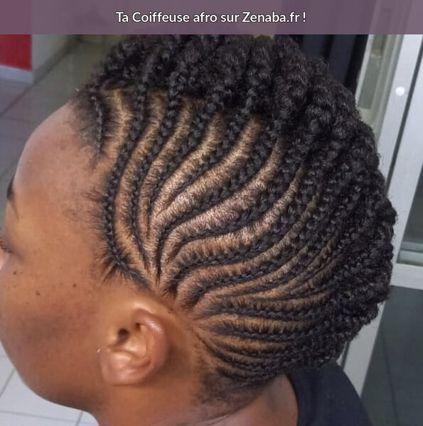 Nattes collées sur cheveux naturels