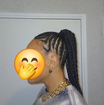 Nattes collées updo Braids