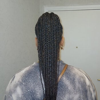 Nattes collées updo Braids