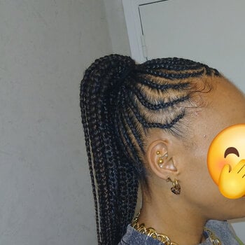 Nattes collées updo Braids
