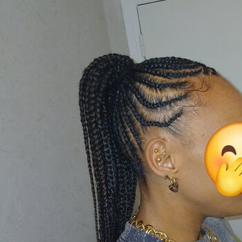 Nattes collées updo Braids