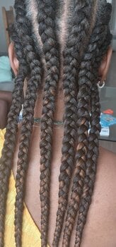 Nattes collés avec rajouts / cornrow braids femme