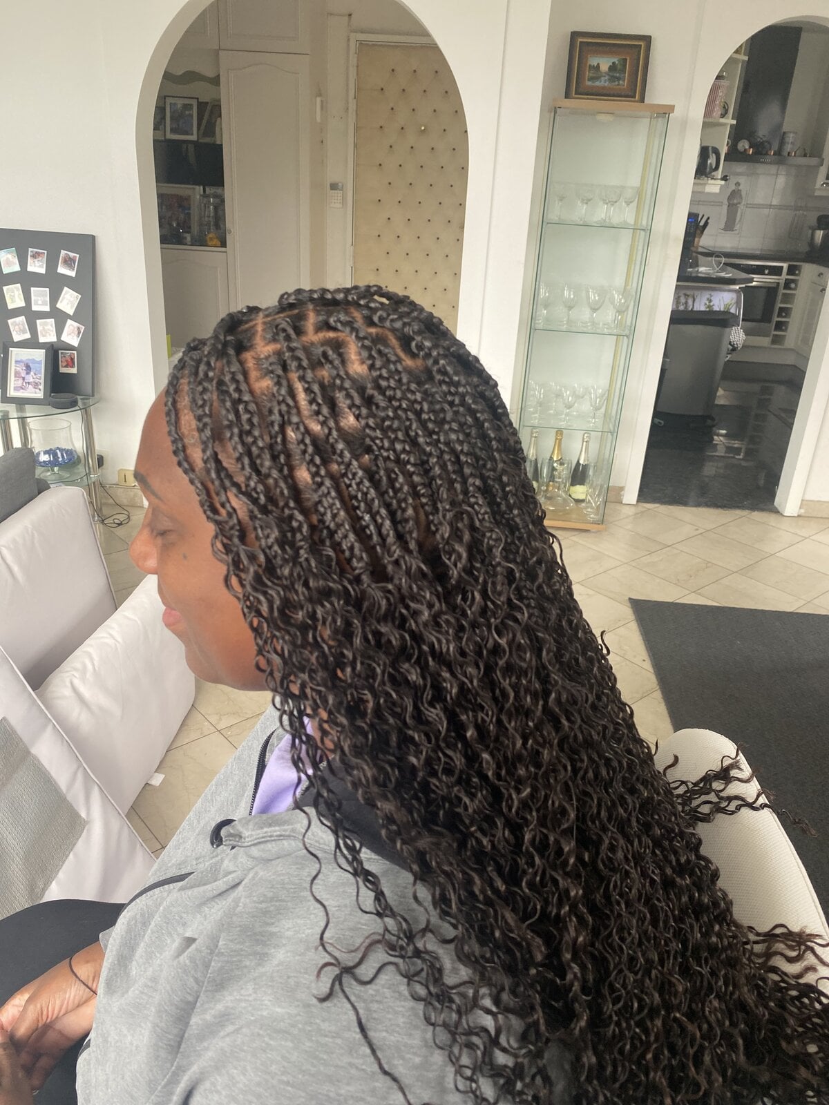 Pique à Cheveux Artisanal Africain En Bois - Marron - Neuf Sans étiquette - Pour Tous Types De Cheveux