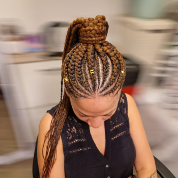 Ponytail nattes collées 