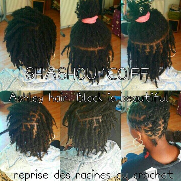 Reprise racines des locks au crochet