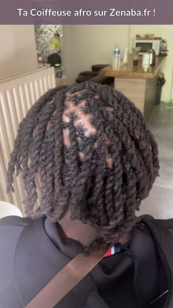 Retwist au crochet interlocking et coiffure vanilles