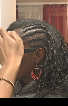 Tissage ouvert avec nattes collées