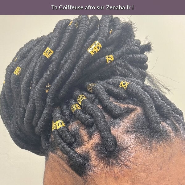 Tresse avec laine coiffure protectrice