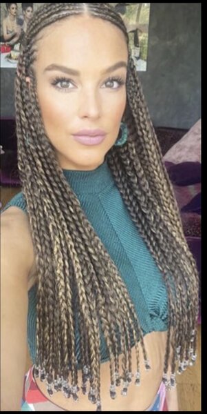 Tresse collée demi tête 