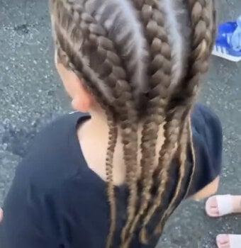 Tresse collée simple