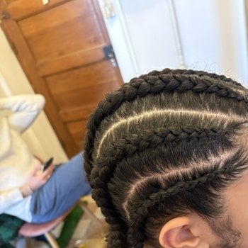 Tresses collées homme