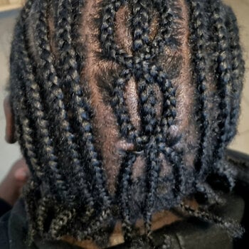 Tresses collées homme