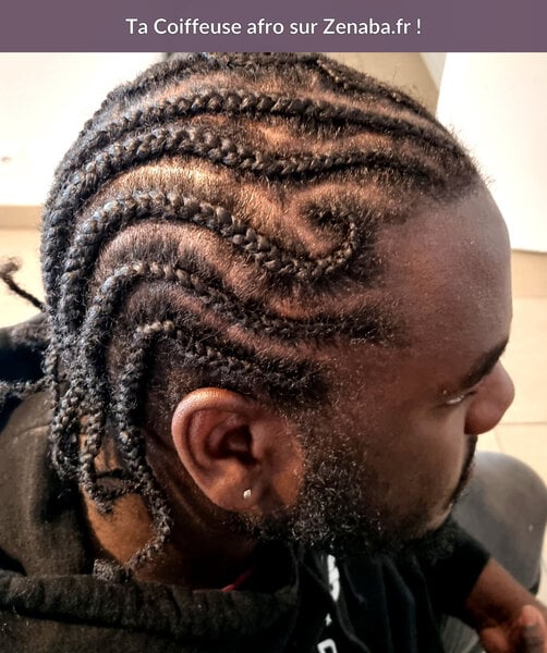 Tresses collées homme
