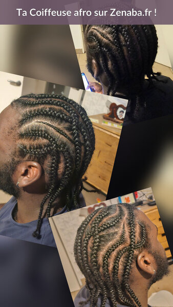 Tresses collées homme