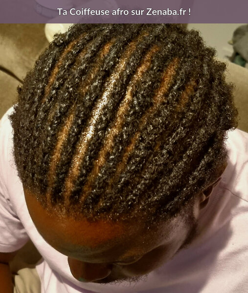 Tresses collées homme