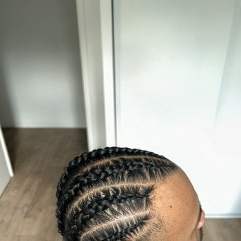 Tresses collées sur hommes 